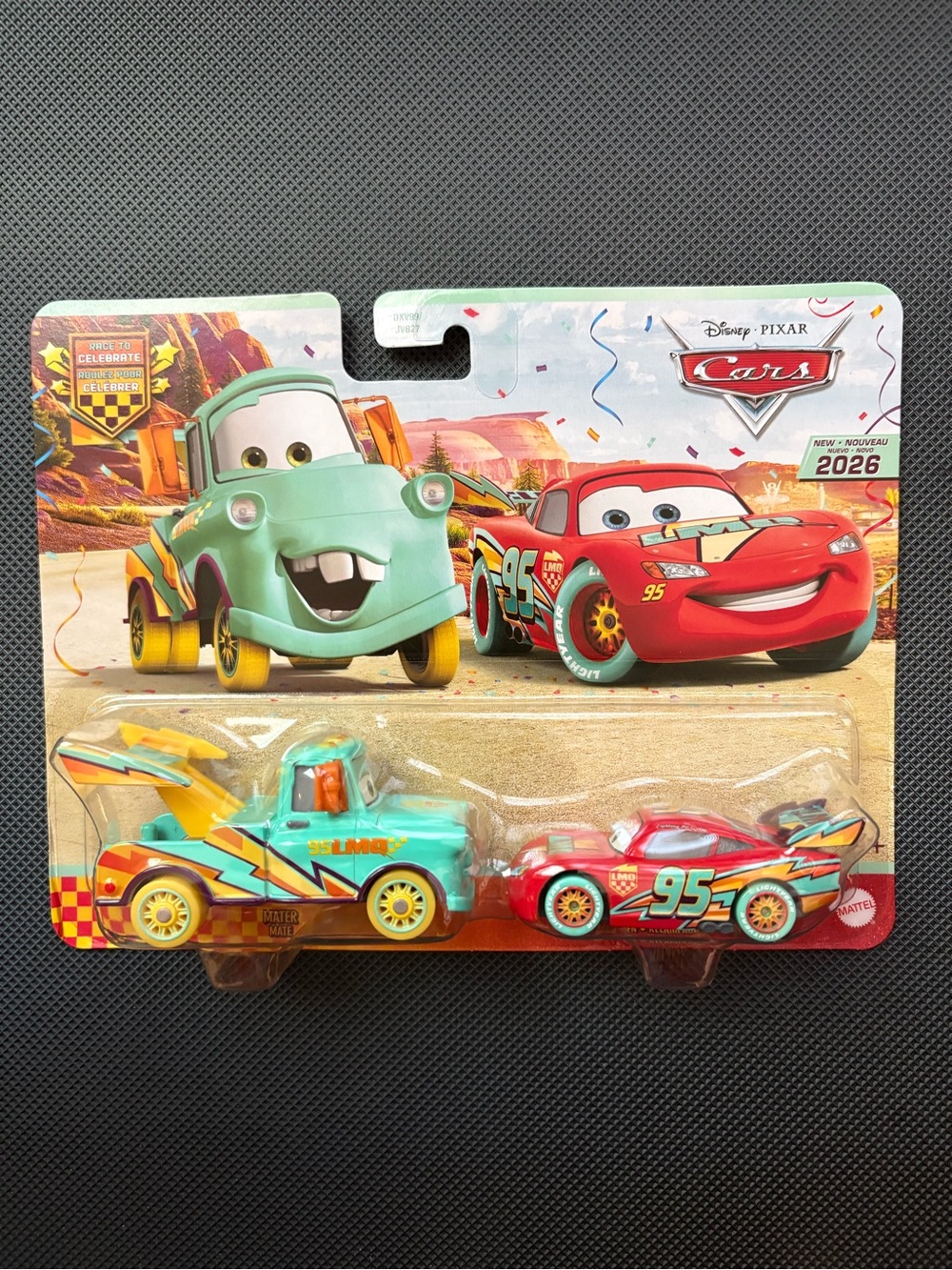 Cars 2-Pack Lightning McQueen & Mater Toy Vehicles - Red & Teal 2026